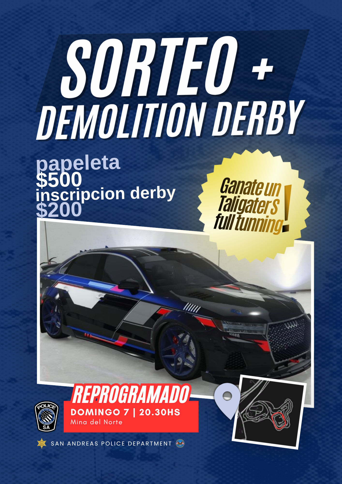 Sorteo y Demolition Derby